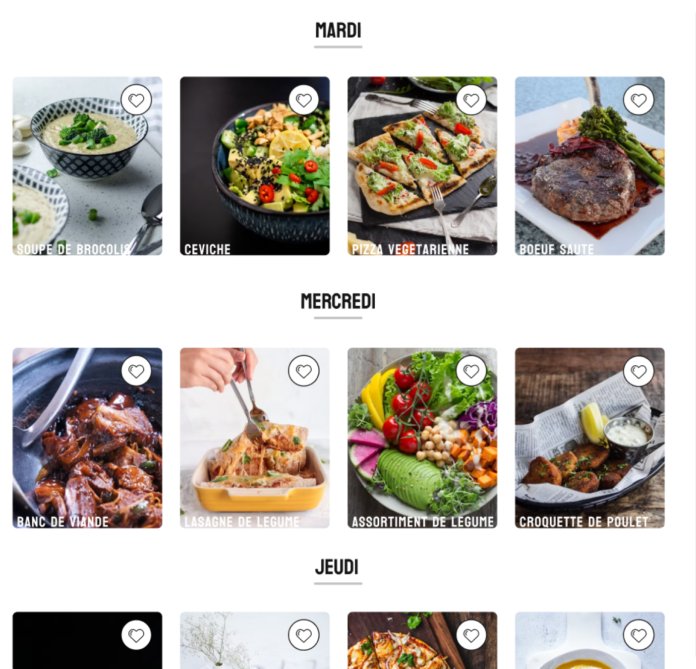 Interface de recettes Cookit-UP